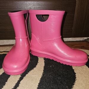 UGG Kids Pink Rahjee Rain Boots 12C